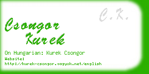 csongor kurek business card